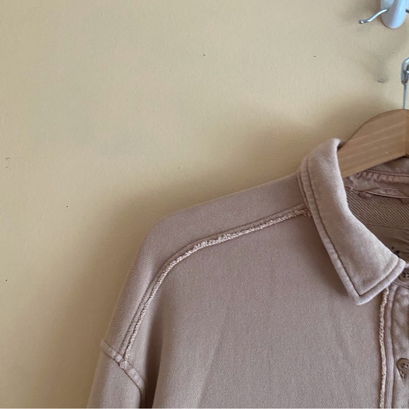 Aerie Lumberjane Fleece Shirt Woman Small Brown Long Sleeve Boxy Comfy Boxy 2023 - Picture 4 of 14